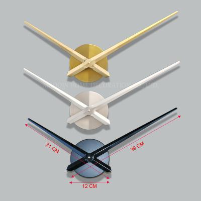 China FILE Modern Design Big Large DIY Wall Clock Hands Sticker Black Gold Digital Clock Parts and Accessories Home Decor for sale