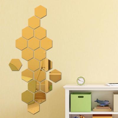 China Unique High Quality Custom Minimalist Design 3D Mirror Wall Stickers Reflect Decorative Wall Sticker for sale