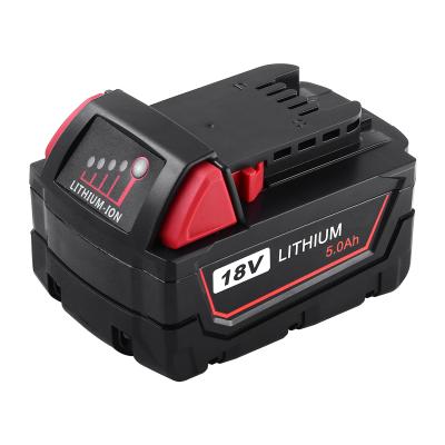 China Power Tools 18V 5.0Ah Lithium Battery Replacement For Milwaukee 48-11-1852 48-11-1840 48-11-1850 Battery for sale