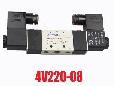 China 5 port 2 position Solenoid Valve 4V220-08 DC12V/24V AC110V/220V for sale