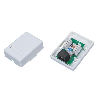 China Cheap Original Desktop Network Price Single Left Surface Jack Surface Mount Box WT-2012 for sale