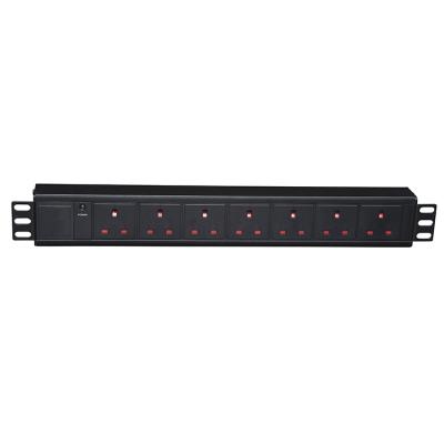 China Original British Cheap Price Socket PDU 6 Way 45 Degree Socket 7 Way Plug With Switch WT-2141 for sale