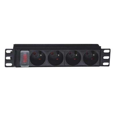 China Good Quality French Plug Without Switch 10 Inch PDU 4 Way Germany Plug With Switch WT-2316 for sale