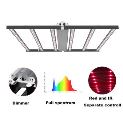 China High Distinct Power Full Led Controller Red Light Dimming or Spectrum To Grow Light 660w Grow Light 6 Bars for sale