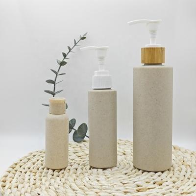 中国 Wheat Straw Skin Care Custom Shampoo Bottle Environmental Degradable Empty 8oz 10oz 16oz 販売のため