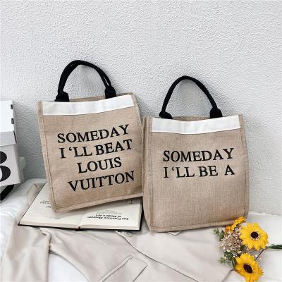 China Custom Printed Beach Tote Top-Handle Fashion Retro Shoulder Casual Fashion Vacation Bags Straw Summer Tote Bag for sale