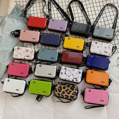 China Fashion Mini Luggage Suitcase Mobile Phone Wide Shoulder Strap Square Cross Small - Body Bag Box Handbag designer for sale