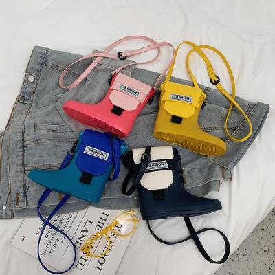 China 2021 new design fashion handbags fashion handbags belt match colorful uniquure creativity shoes handbag for sale