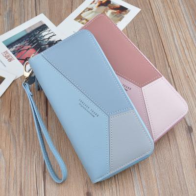 China Waterproof Fashionable Geometric Holder Long Zipper Brand Money Credit Card Coin Clips Tassel Women Leather Wallet for sale