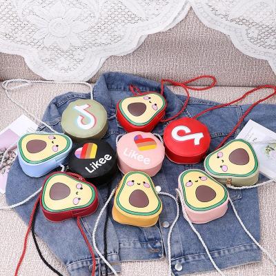 China PU Children Cross - Girls Animal Shape Body Fruit PU Handbag Cartoon Coin Leather Coin Purse Small for sale