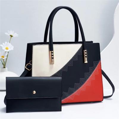 China Fashion Brand Designer Elegant Colors Ladies Handbags Set Women Soft Leather Shoulder Bags Women Set for sale