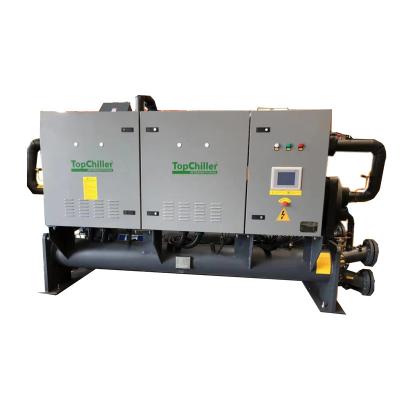 China Factory Good Quality 400kw 120 Ton Water Chiller Systems Water Cooled Screw Chiller For Dairy Industry for sale