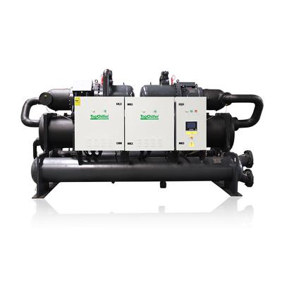 China Factory Hot Sales 450kw 130 Ton Double Screw Compressors Industrial Water Chiller Unit For Vacuum Coating Machine for sale