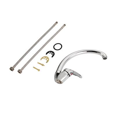 China Good Quality Zinc Thermostatic Two Way Single Handle Deck Mounted Kitchen Mixer Sink Faucet Faucets With Long Neck for sale