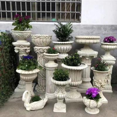 China Easy to use Garden Modern Garden Cement Planters Pot Molds Fiber Glass Concrete Flower Pot Mold Large Silicone Mold for Flower Pots for sale