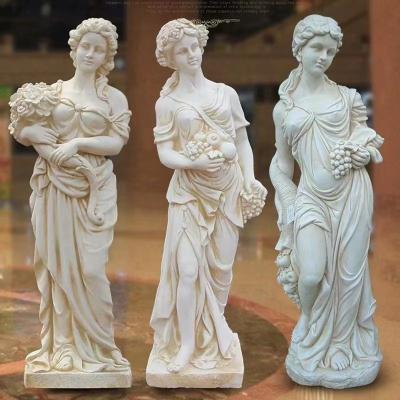 China Easy To Use Concrete Girl Angel Holding Flowers Concrete Garden Sculpture Molds Silicone Fiberglass Outdoor Humanoid Statue Life Size Molds for sale