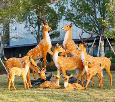 China Large Garden Deer Easy To Use Carving Fiberglass Animal Statue Molds For Sale Silicone Deer Molds Life Size Animal Sculpture Molds for sale