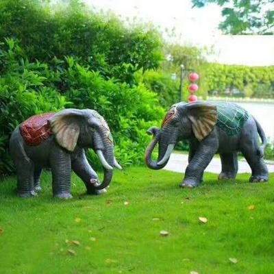 China Easy to Use Outdoor Decoration Cement Precast Fiberglass Elephant Statues Cast Elephant Animal Molds for Concrete Sculpture Molds for sale