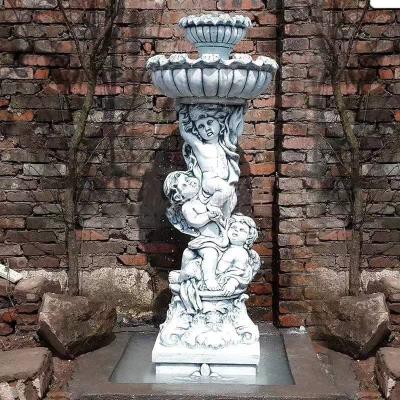 China Easy to Use Large Outdoor Fountain Sculpture Molds Cement Silicone Fiberglass Material Water Fountain Molds Concrete Fountain Molds for sale