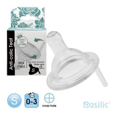 China Size S, High Quality Anti-Colic Baby Silicon Teat For Wide Bottle for sale