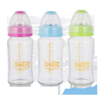 China 120ml / 240ml BPA Free , Glass Baby Feeding Bottle For 4-6 Month for sale