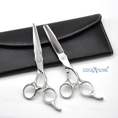 China 440C Japanese STEEL SCISSORS Hair Cutting and Thinning Shears with Ergonomic Design Barber Scissors for Salon Hair Scissors Set Hair Cutting Shears for sale