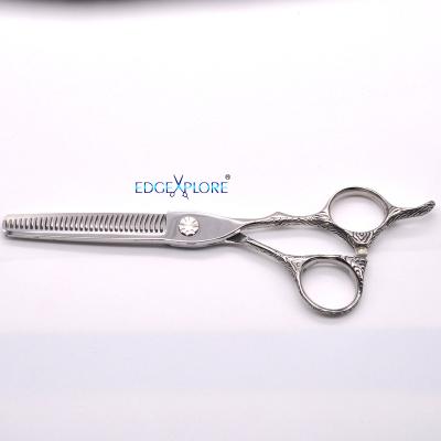 China Thinning Scissors Curved Barber Stainless Steel Professional Hair Cutting Scissors for sale