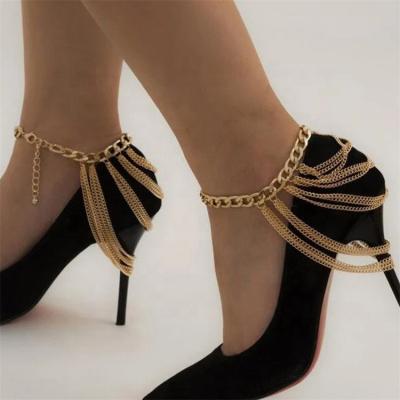 China CLASSIC Special Design Metal Material Women's Tassel Alloy Foot Chain Anklet For Women Can Be Keepsake Gift for sale