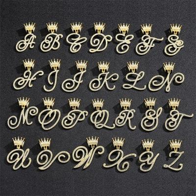 China Personality Cuban Chain Fashion 26 English Letter Shape Necklace Jewelry Stainless Steel Cuban Chain Necklace for sale