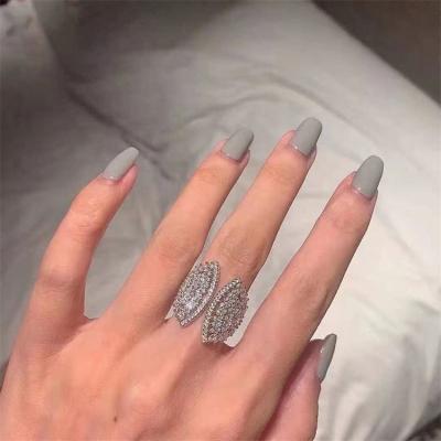 China Casual/Sporting Type Shell Shape Copper Material Geometry European Type Stone Rings Fine Jewelry Rings for sale