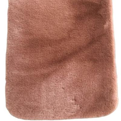 China Washable Colors Door Mat Customized Blankets Anime Rabbit Fur Blanket Brown Color Door Mat for sale