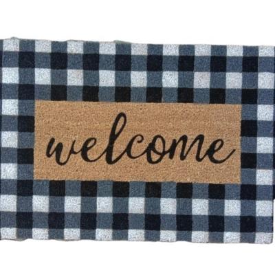 China 2021 new designer factory price washable coir door mats coir door mats for front entrance for sale