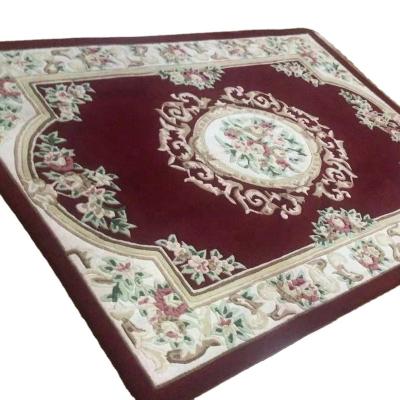 China Reversible Oriental Rug Covers Rose/Burgundy Handmade Carpet Cover For Living Room for sale