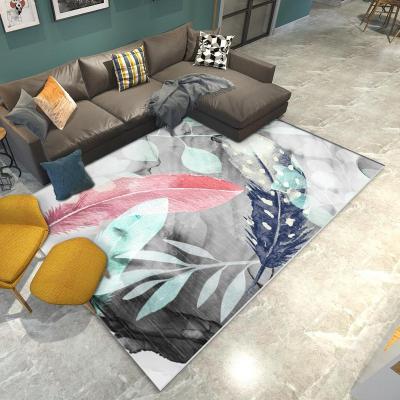 China Washable Polyester Printed Large Area Rugs And Rugs With Anti-skidding Backing For Living Room for sale