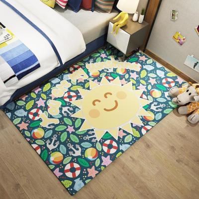 China Polyester Washable Modern Heat Transfer Printed Blankets For Living Room Persian Carpet Blanket for sale