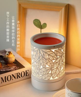 China Hot Melt Light Warmer Metal Wax Burner Essential Oil Fragrance Wax Burner Electric Scent Wax Melt Burners for sale