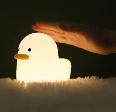 China Factory Direct Selling Mini Fun Light Gift Lamp LED Silicone Creative Silicone Night Light Duck Lamp Night Lamp Children Night Light Factory for sale