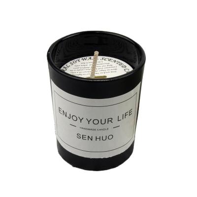 China Birthdays Wholesale 100% Natural In Glass Jar Candle With Lid Soy Wax Scented Candles for sale