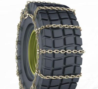 China Skid Resistance Alloy Tractor Chain 6500' S Square Link Loader Chain Reversible Tire Chain for sale