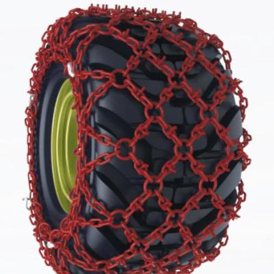 China Skid resistance Triple-diamond alloy forestry chain TDU-14 chain net with U-stud tire chain for sale