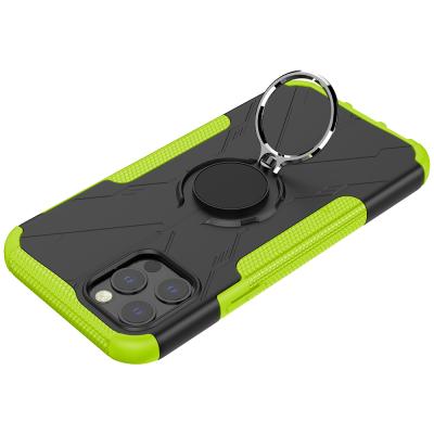 China Mobile Accessories Holder Magnetic Shockproof Holder with Ring Back Cover 2 in 1 Shockproof Case Back Cover for sale