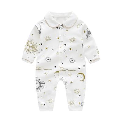 China AustinBella 100% cotton/boutique eco 100% cotton baby clothes newborn organic gots OEM certified romper jumpsuit kids clothing for sale