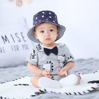 China 100% AustinBella Cotton/Shop 0-3-6-9-12-18 Month Baby Boy Clothes Summer Clothing Short Sleeve Overalls Romper Wholesale Cotton for sale