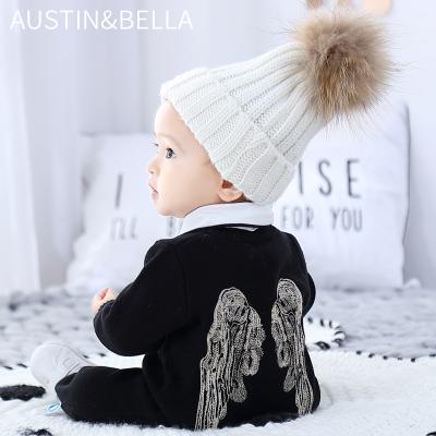 China High Quality 100% Cotton AustinBella Boutique Baby Boy Wing Fall Baby Clothes Boys Angel Rompers Prince Babies Clothes Black for sale