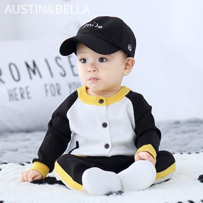 China AustinBella fashion/wholesale high quality baby boy's clothing sets baby cardigan 100% cotton baby knit sweater for sale