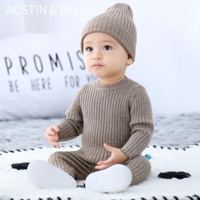 China AustinBella regular/wholesale boutique kint baby boy sweater sets winter knitted infant clothing designs toddler baby clothes for sale