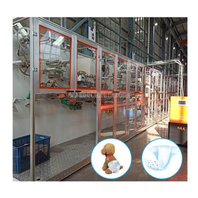 China Full Automatic Production Dog Diaper Making Machine 300-400 Pcs/Min for sale