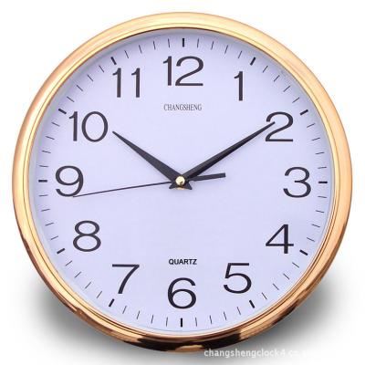 China Simple 12 Inch Round Wall Clock Radio And Luminous Plastic Quartz Clock for sale