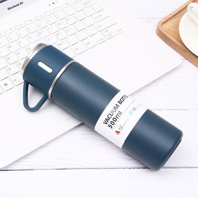 China Sustainable Vacuum Thermos Drink Flask Handle Metal Sport Stainless Steel Water Bottles for sale