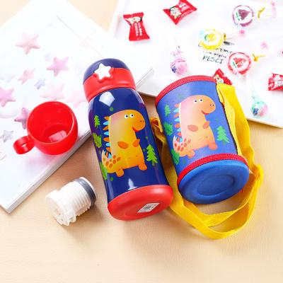 China Double Wall Steel Metal Logo Kids Car School Sports Sustainable Water Bottle For Children for sale